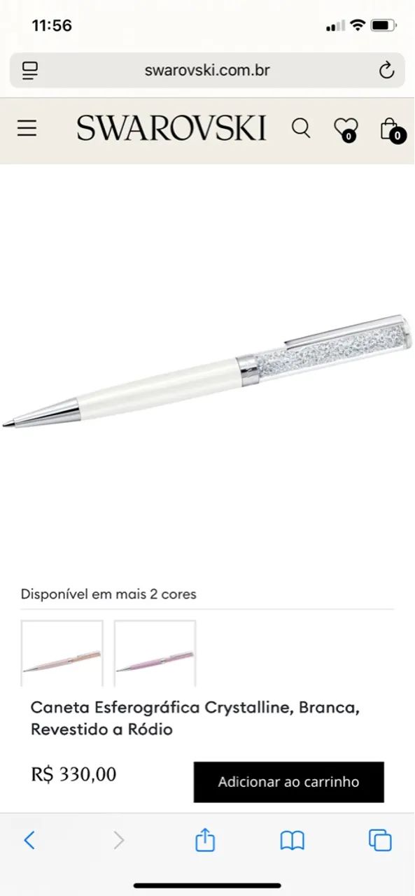 Caneta Swarovski cristais nunca usada  - Foto 6