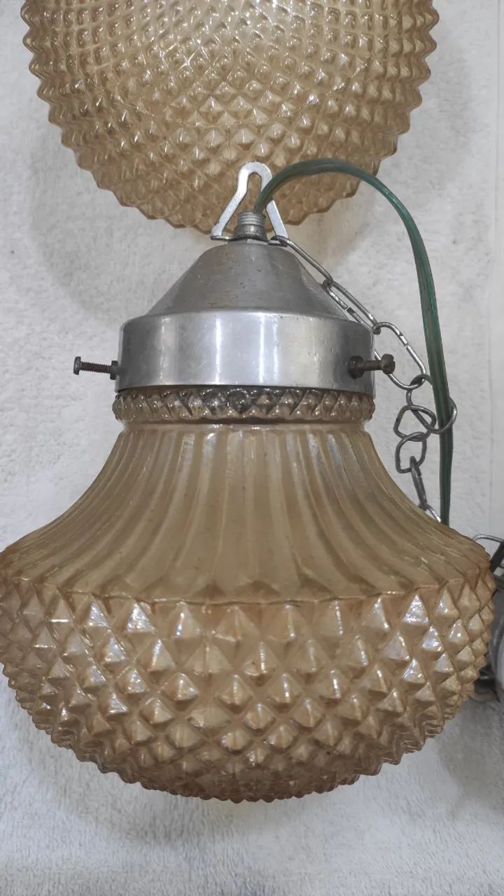 Par de Luminárias Antigas Bico de Jaca - Foto 5