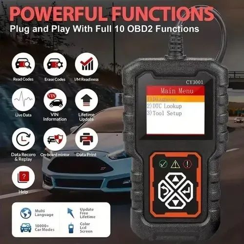 Scanner Automotivo Diagnóstico CY3001 OBD2 EOBD com Display Digital - Foto 2
