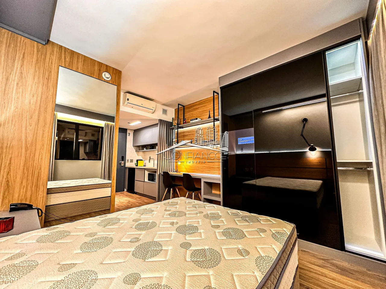 Studio Mobiliado para locação no Helbor Stay Batel, Curitiba/PR - Confiancce Imóveis
