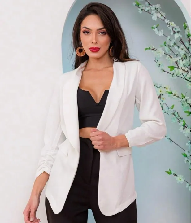 Blazer branco feminino (P) elegante | novo
