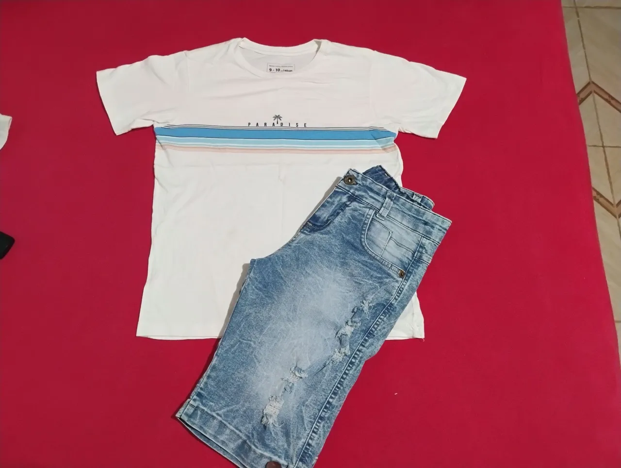 Conjunto camiseta e bermuda menino