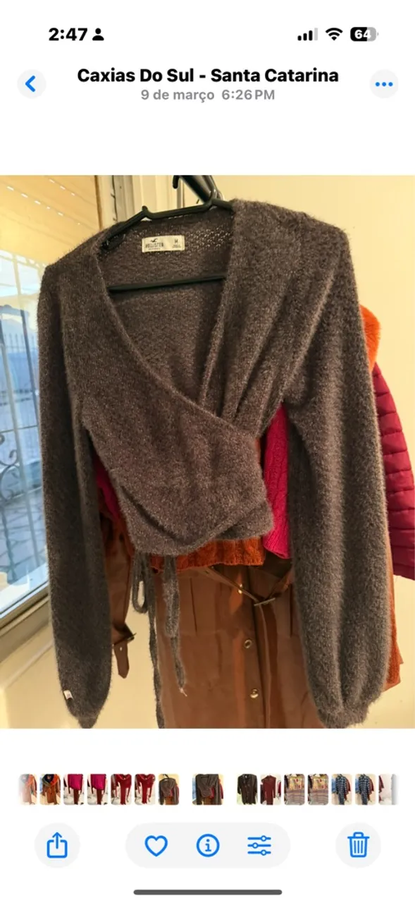 Blusa de malha hollister