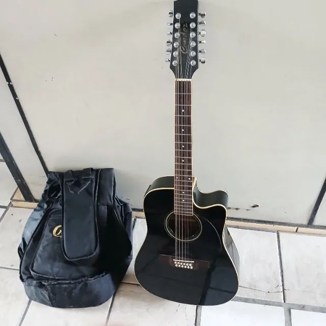 violao condor 12 cordas com capa acolchoada