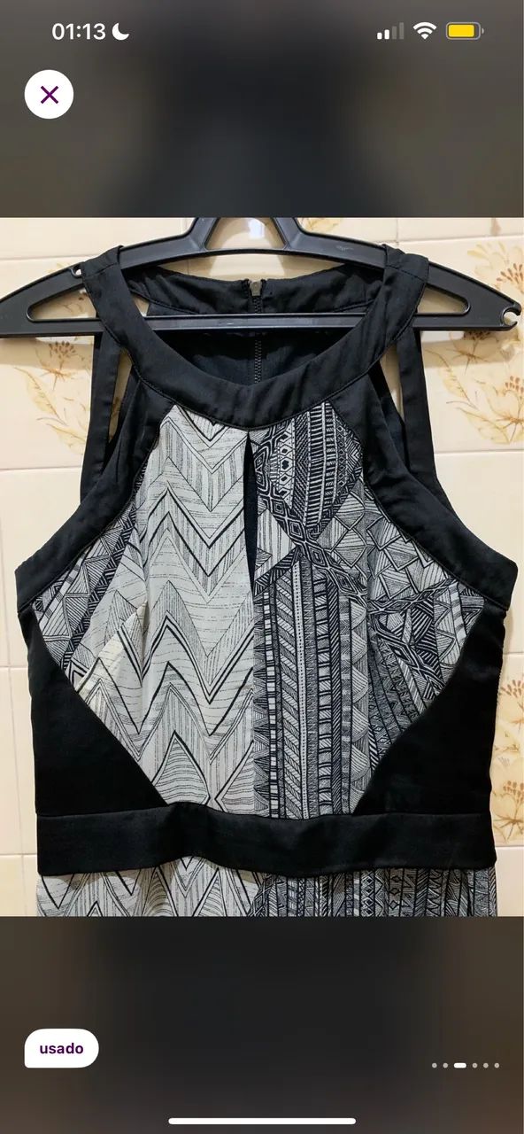 Vestido longo geométrico  - Foto 4
