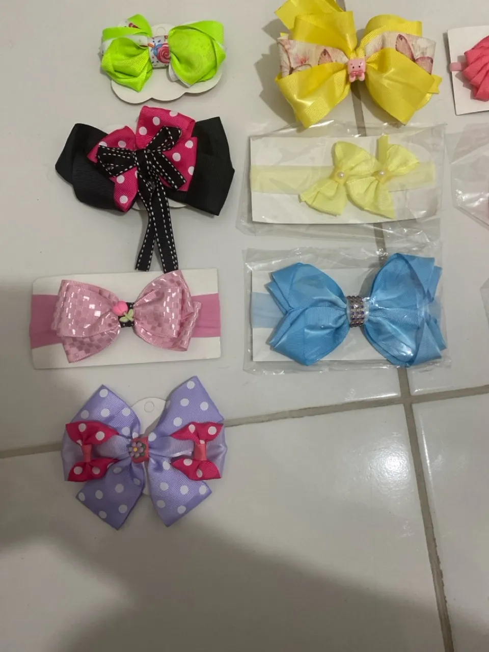 Laços e tiara