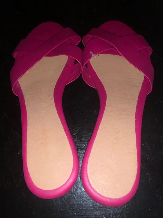 Salto sandália rosa marca penelope N39 - Foto 3