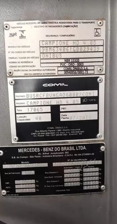 Ônibus Comil Campione HD 4.05 - 2016 - Foto 8