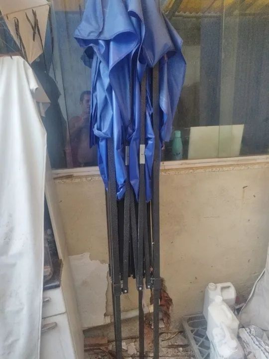 Tenda de Camping Dobrável Azul - Foto 2