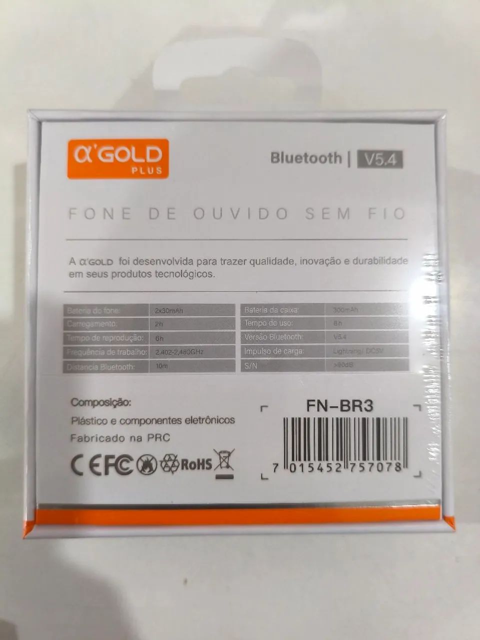 Fone de Ouvido Bluetooth a'GOLD Plus