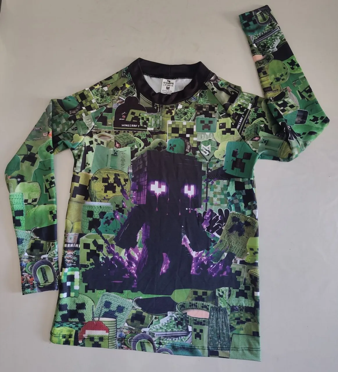 Camiseta Manga Longa Minecraft - Estilo e Conforto