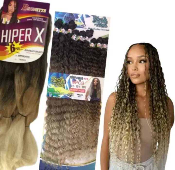 Mega Hair Ser Mulher 8 PCS - 100% Fibra Orgânica - Foto 5