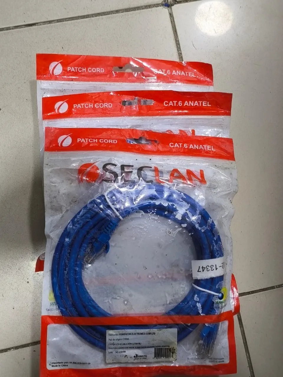 KIT PATCH CORD 10 UND CAT.6 2.5M