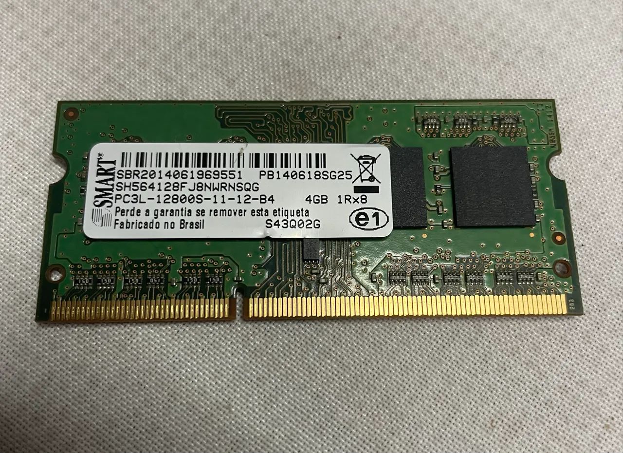 Memória  para notebook DDR3 4GB 1Rx8