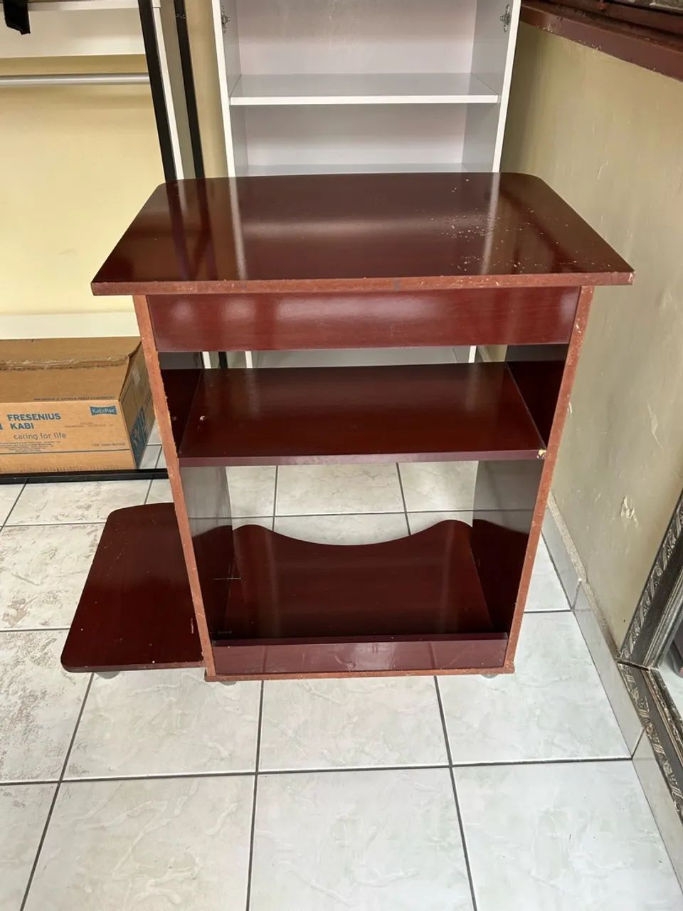 Mesa de Computador/Escrivaninha Compacta Mogno - Foto 2