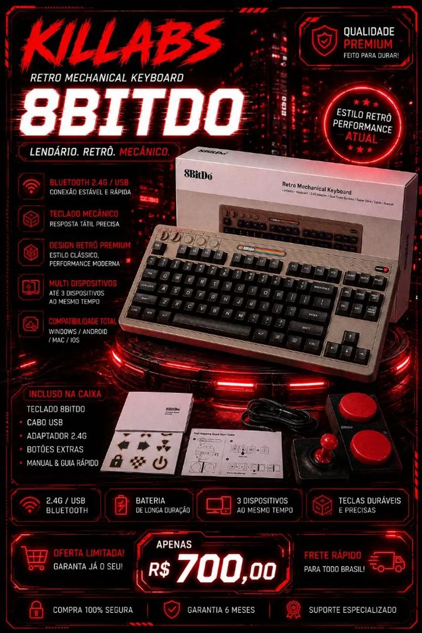 Teclado 8-Bit C64 Ultimate(Não Entrego)