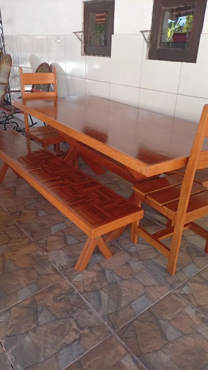 Mesa de madeira ideal para sítios  - Foto 3