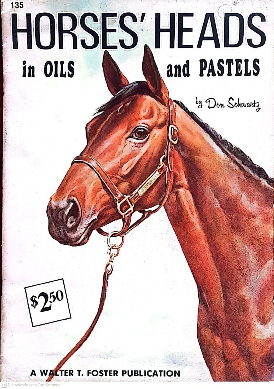2 Livros de Pintura de Arte Schwartz 1965 e cabeças de cavalo (usado) N°135 R$ 100,00 cada
