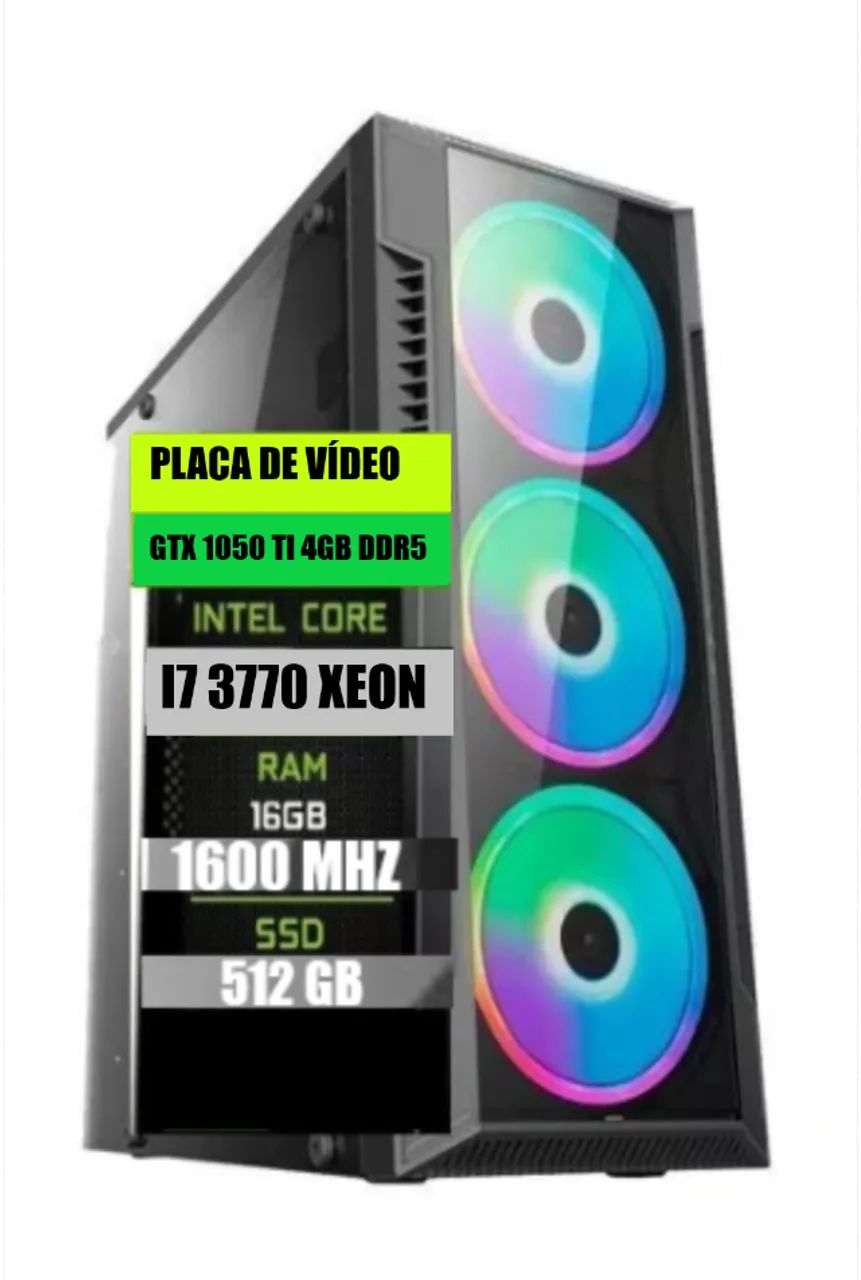 【ゲーミングPC】i7-3770 GTX750Ti HDD1TB メモリ16GB Pc Gamer I7 3770 Xeon + 500gb Ssd + 16gb Ram 1600 + GTX 1050 TI