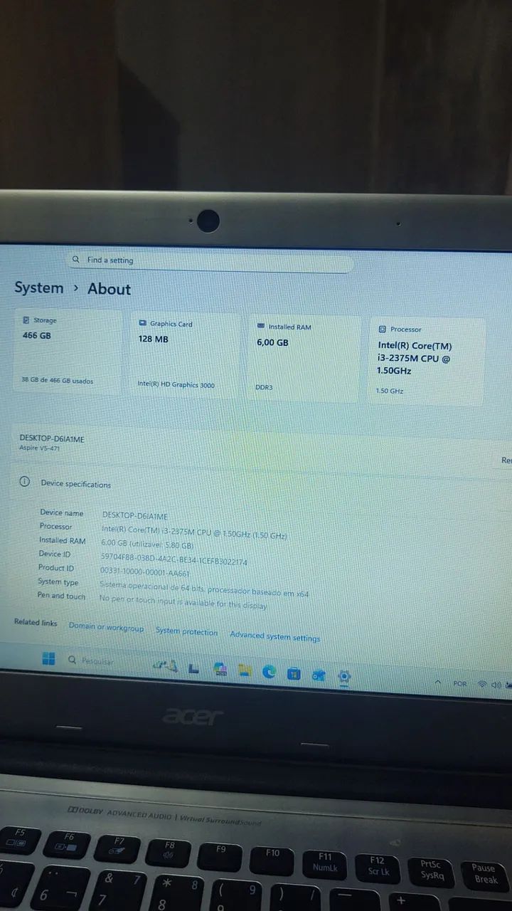 Notebook Acer (Venda ou Troca) - Foto 3