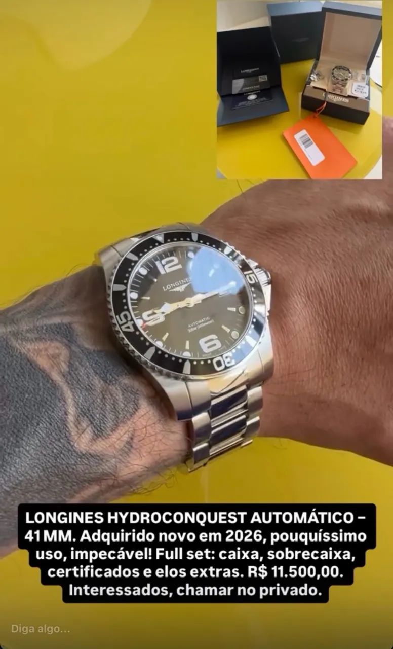LONGINES HYDROCONQUEST AUTOMÁTICO 41 MM - ESTADO DE ZERO | FULL SET