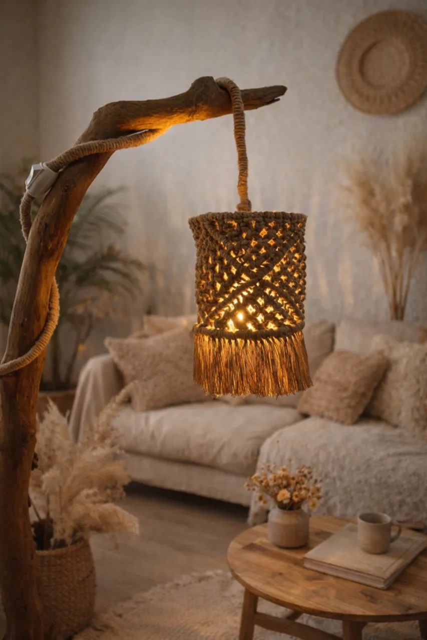 Abajur Ári em macramê - Foto 2