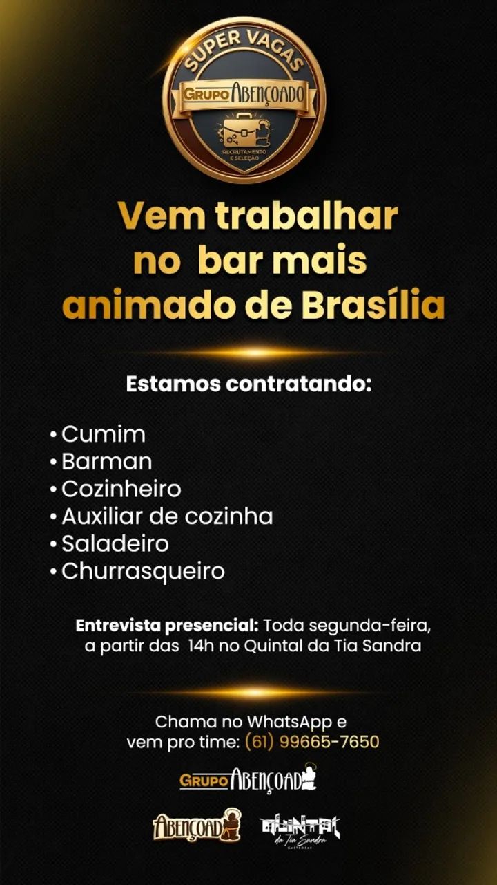 Vagas abertas!