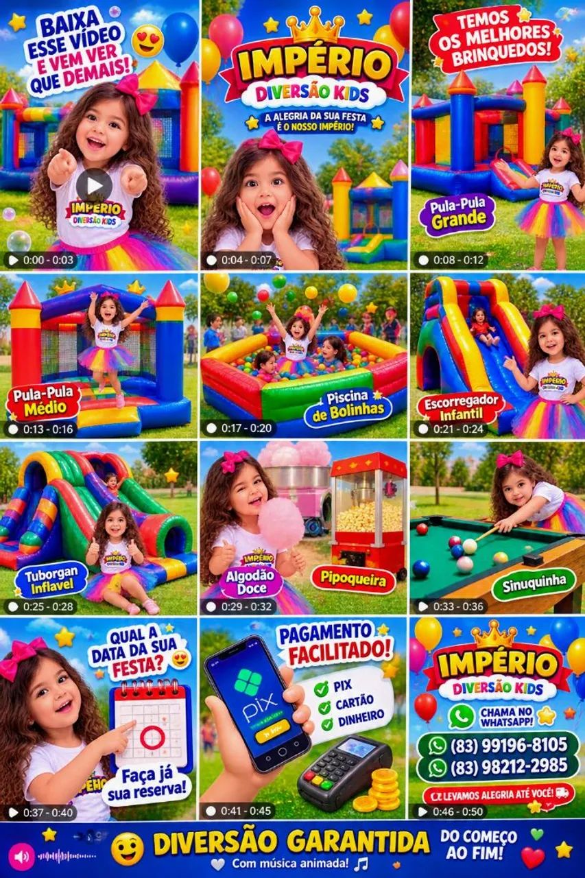 Império kids :pula pula, piscinas de bolinhas e brinquedos inflável, algodão doce e pipoca - Foto 2