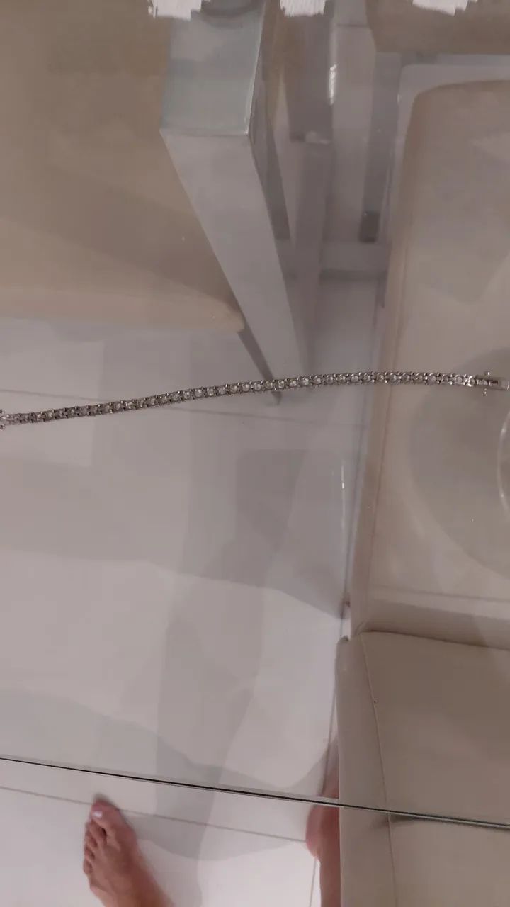 Relógio swarosky e pulseira prata com zirconia - Foto 2