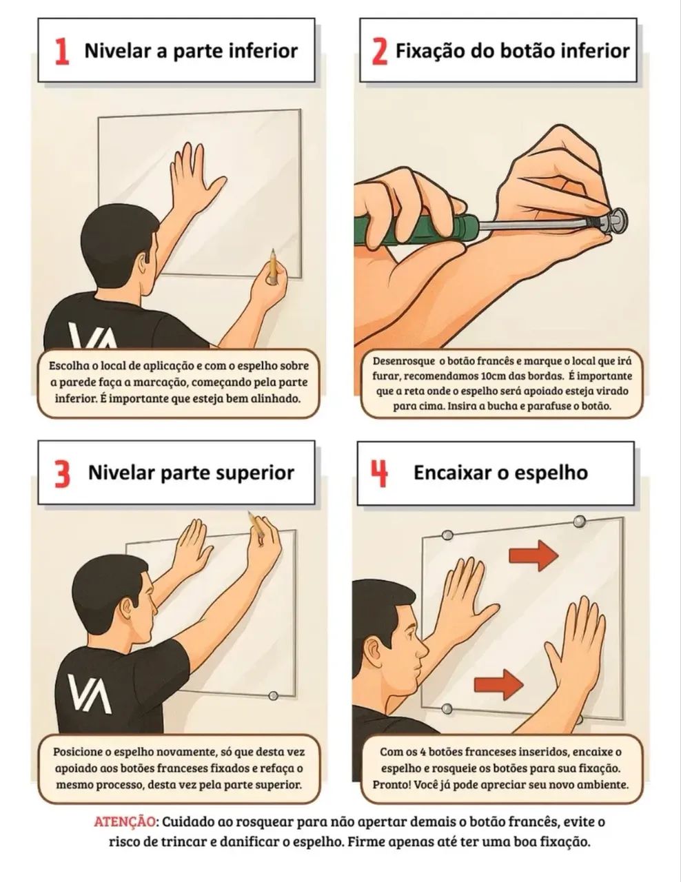 Espelho Bisotê retangular, novo e lacrado na caixa, nunca utilizado - Foto 4
