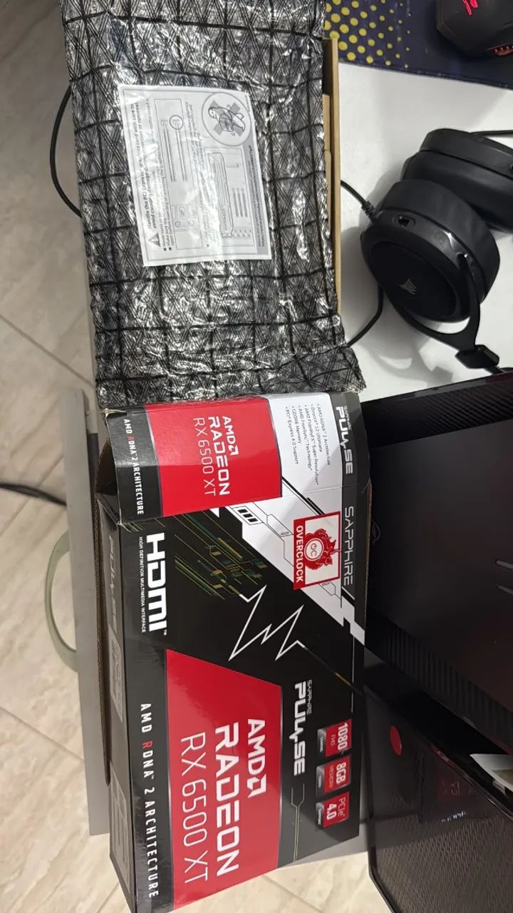 Placa de vídeo 8  rx6500 xt