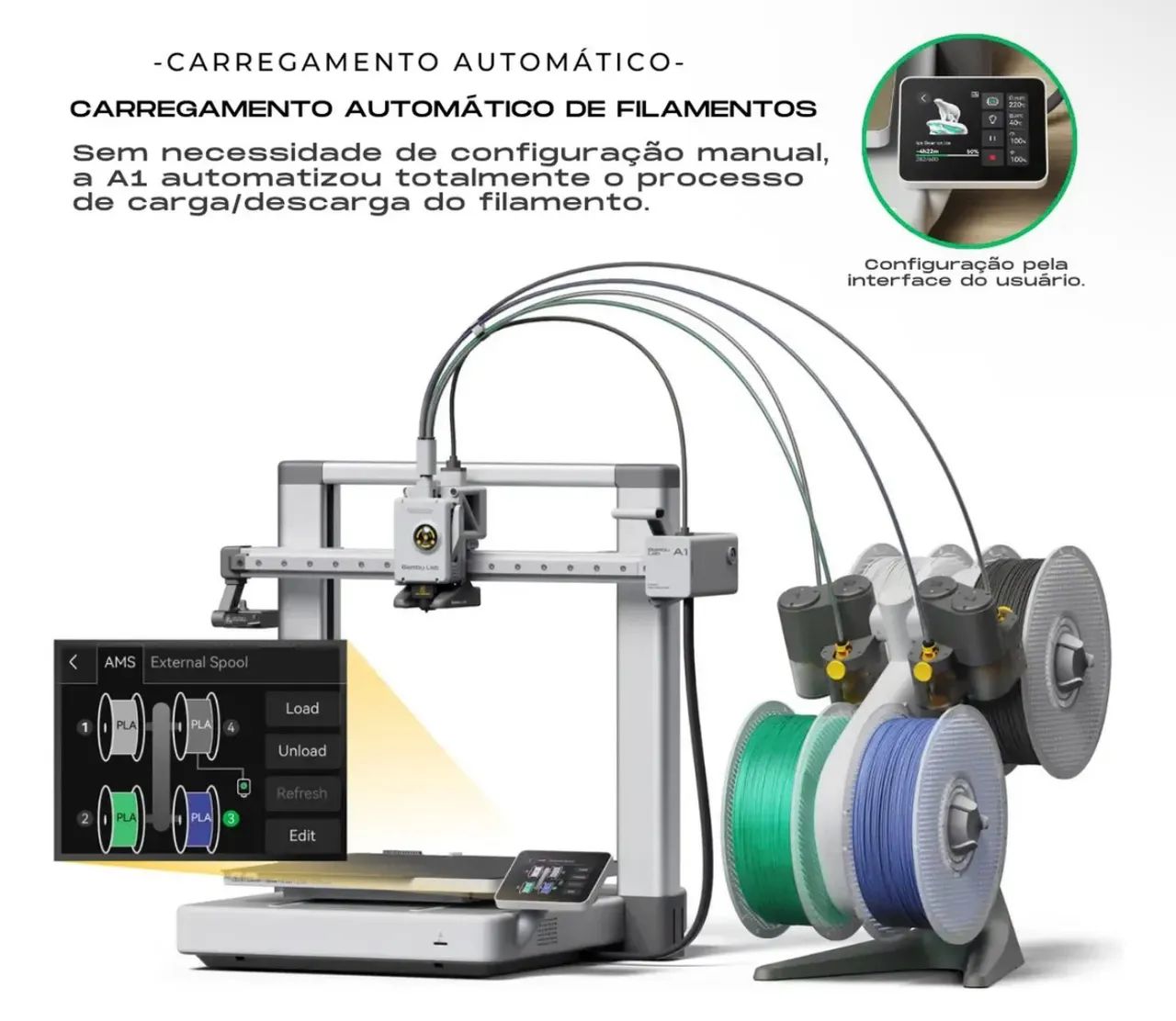 Impressora 3d Fdm Bambu Lab A1 Ams Lite (combo)  - Foto 4