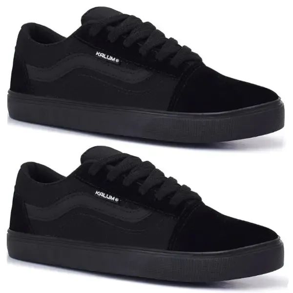 Tenis Cano Baixo Skate Kalum 44 Academia Unissex Leve Confortavel Old School Clássico - Foto 3