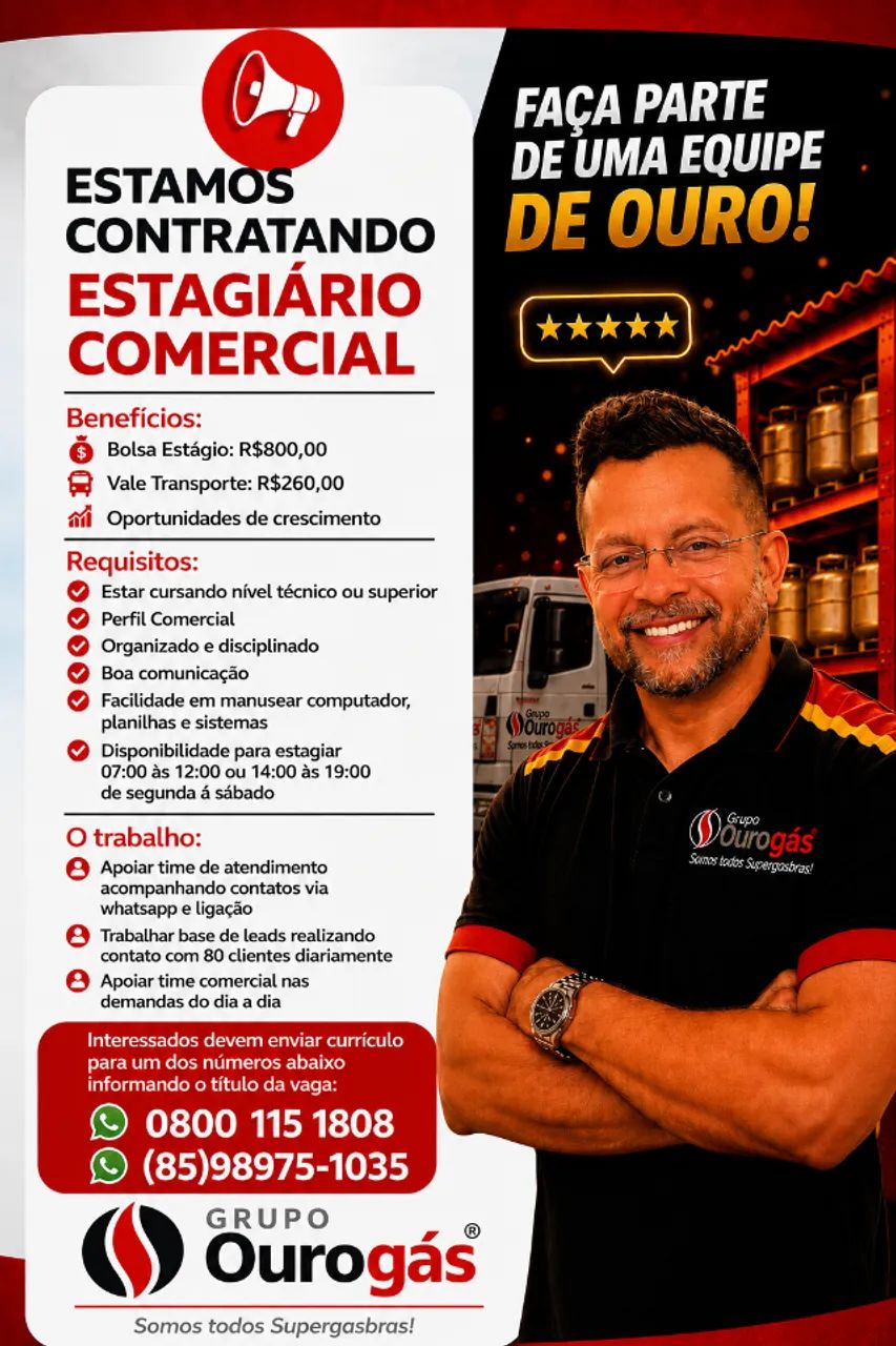 Vagas de Estágio e Emprego (Comercial, Financeiro e Logística) - Foto 2