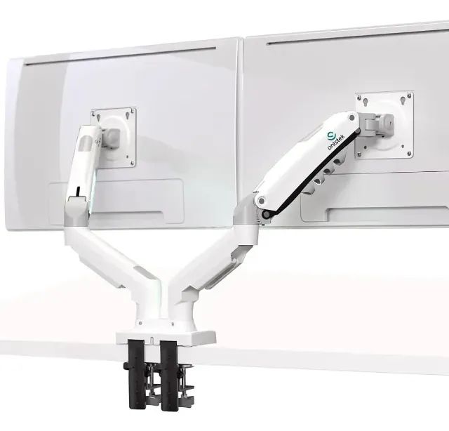 Suporte Duplo Para Monitor De 17 Até 27 Pol Pistão Gas Branco - Foto 2