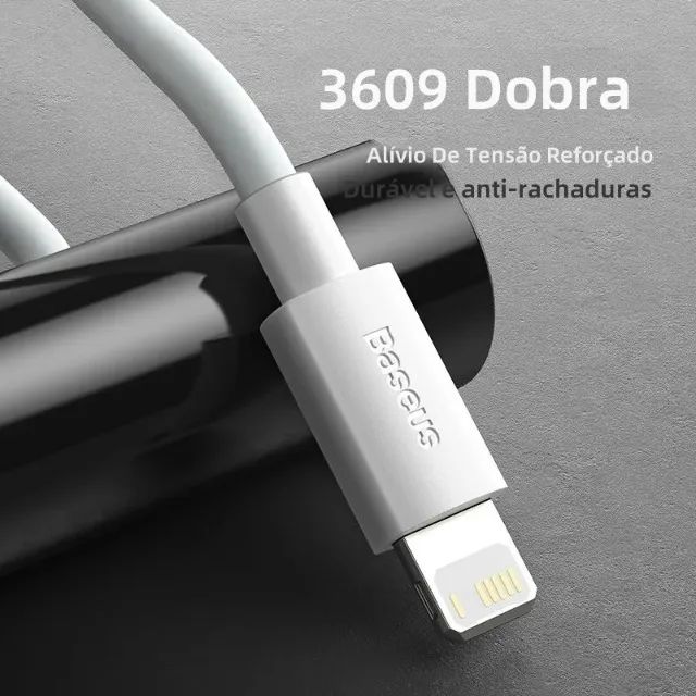 Kit 2x Cabo Lightning 1.5m Baseus 2.4a Para iPhone - Foto 5