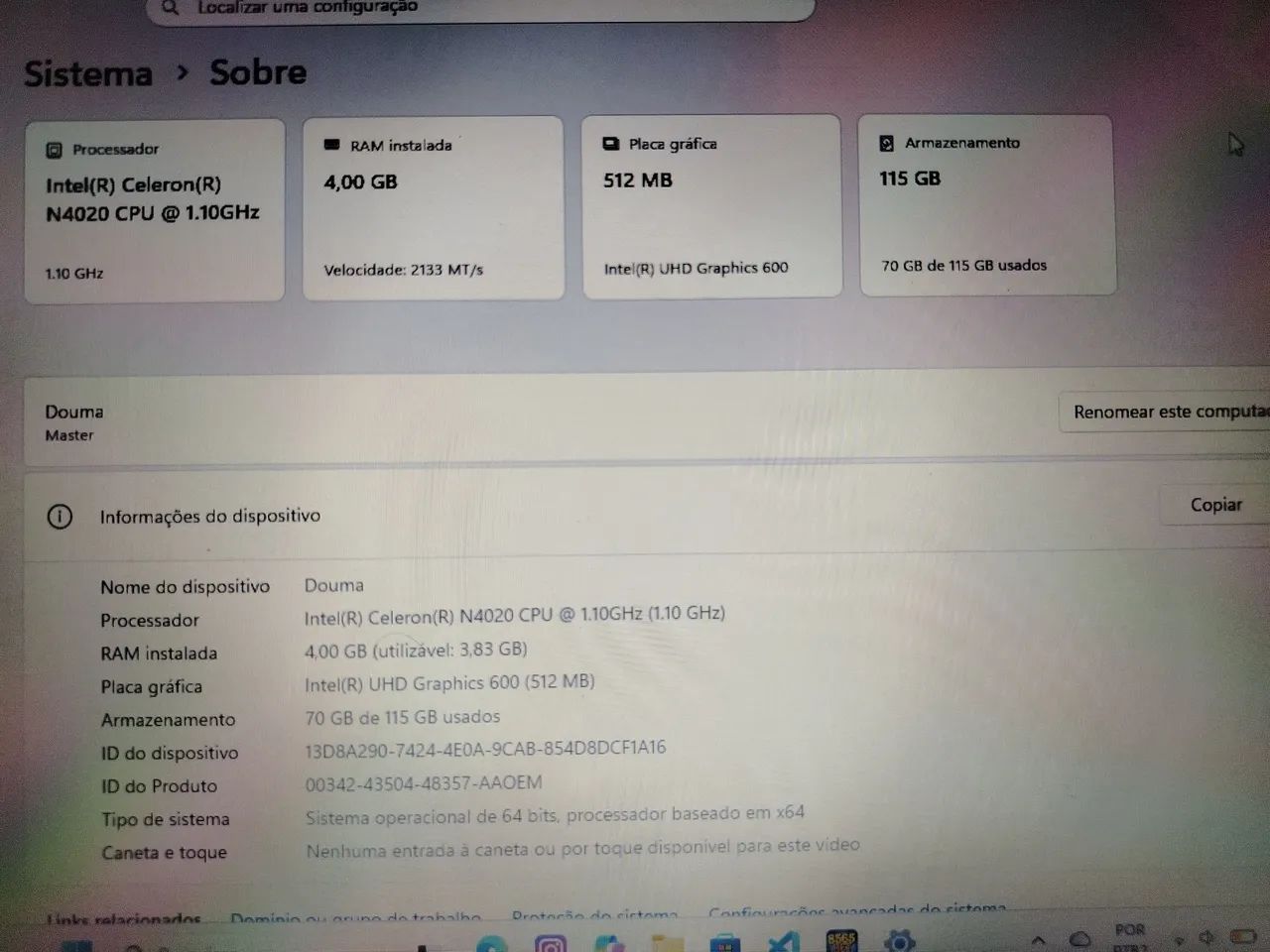 Vendo notebook da positivo 