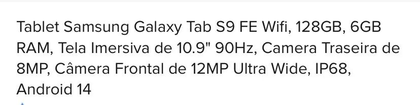 Tablet Galaxy Tab S9 FE Samsung - Foto 3