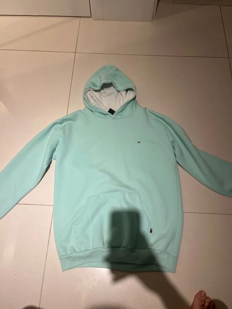 moletom TOMMY verde agua