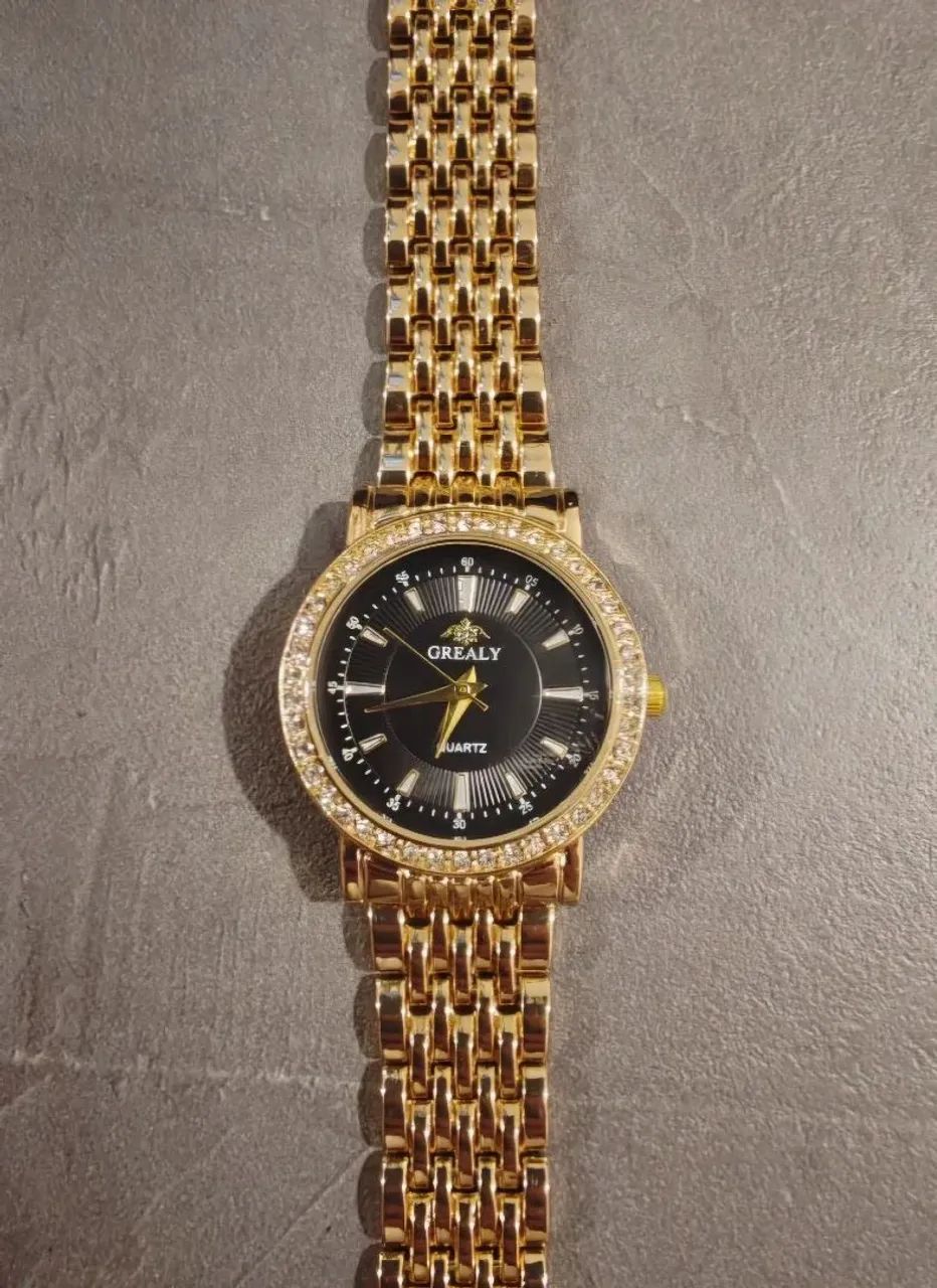 Relógio Analógico Quartz Gold mosaic  - Foto 2