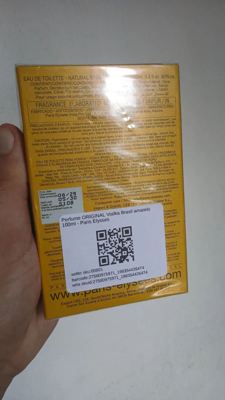 Perfume Masculino Vodka Brasil. 100ml - Lacrado - Foto 4