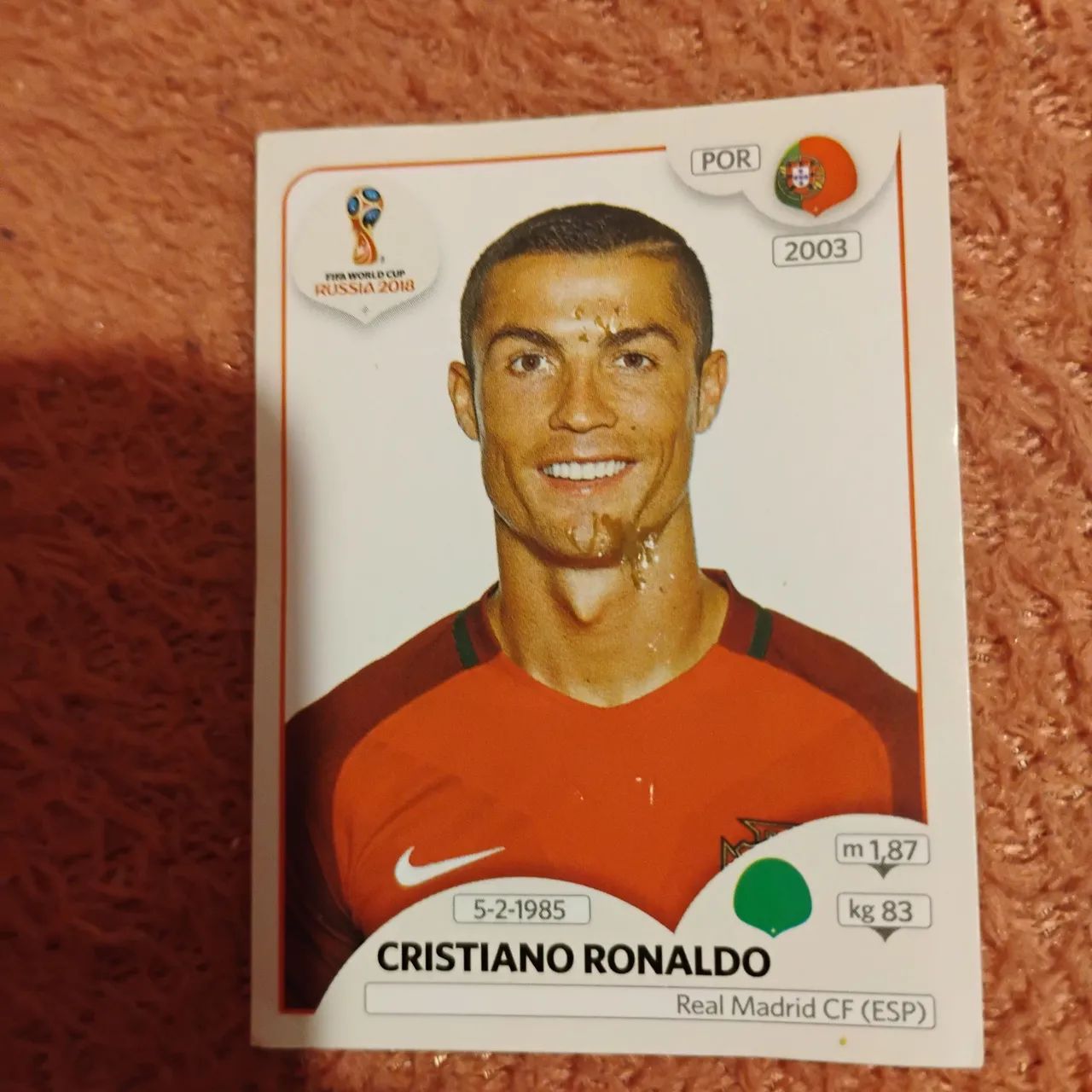 Figurinha cristiano Ronaldo 2018