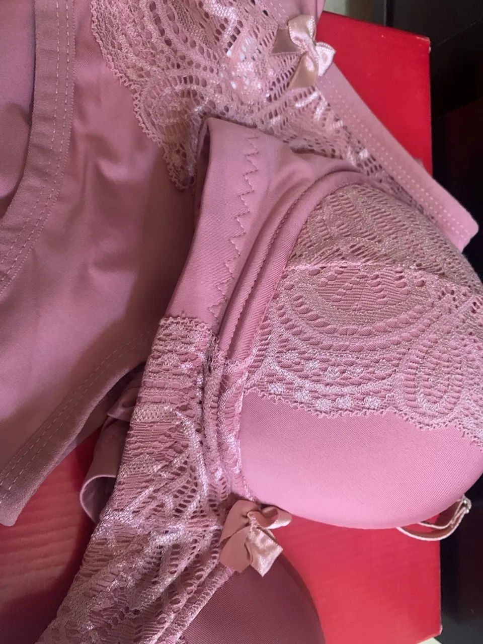 conjunto lingerie rosa GG - Foto 3