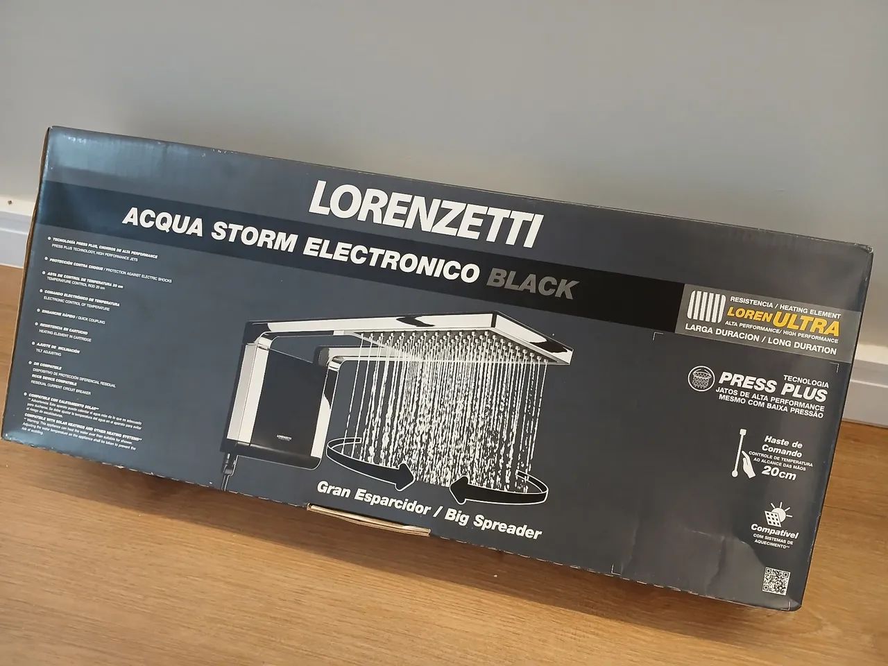 Chuveiro Eletrônico Lorenzetti Acqua Storm Preto 5500W 127v - Foto 2