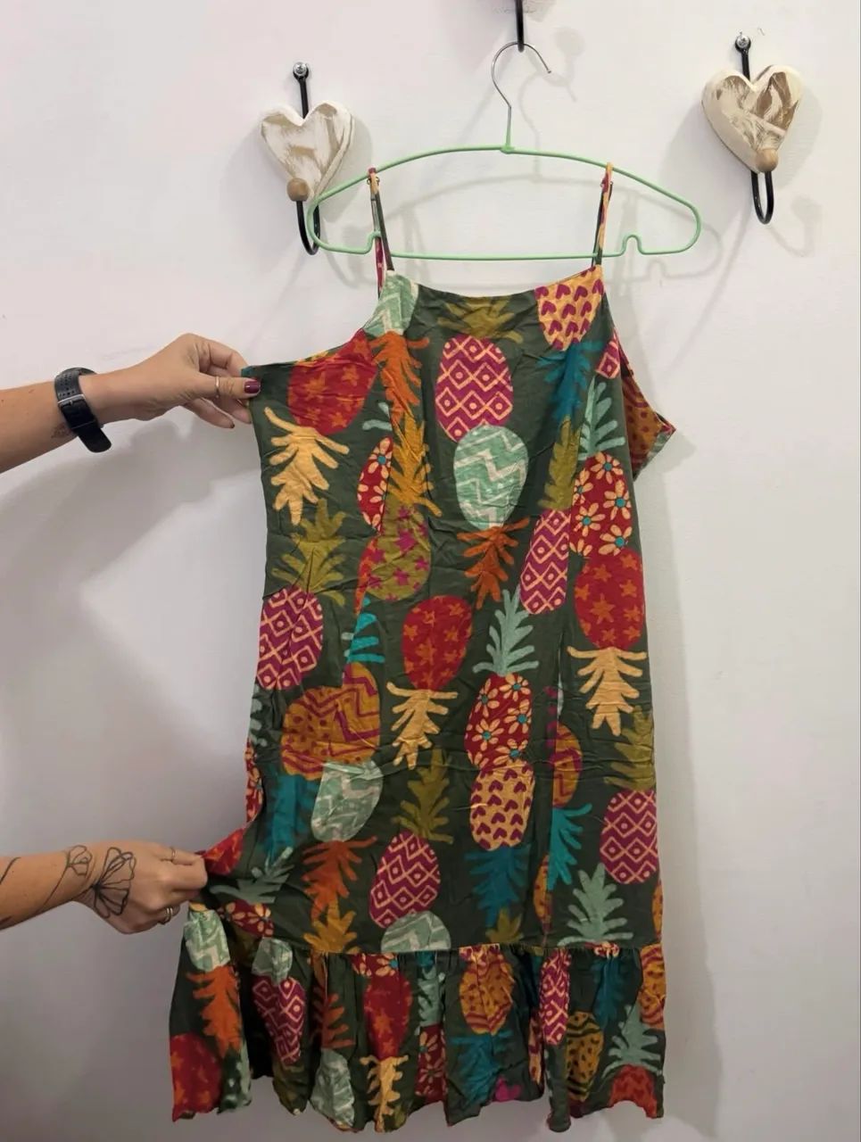 Vestido viscose abacaxi Peahi GG