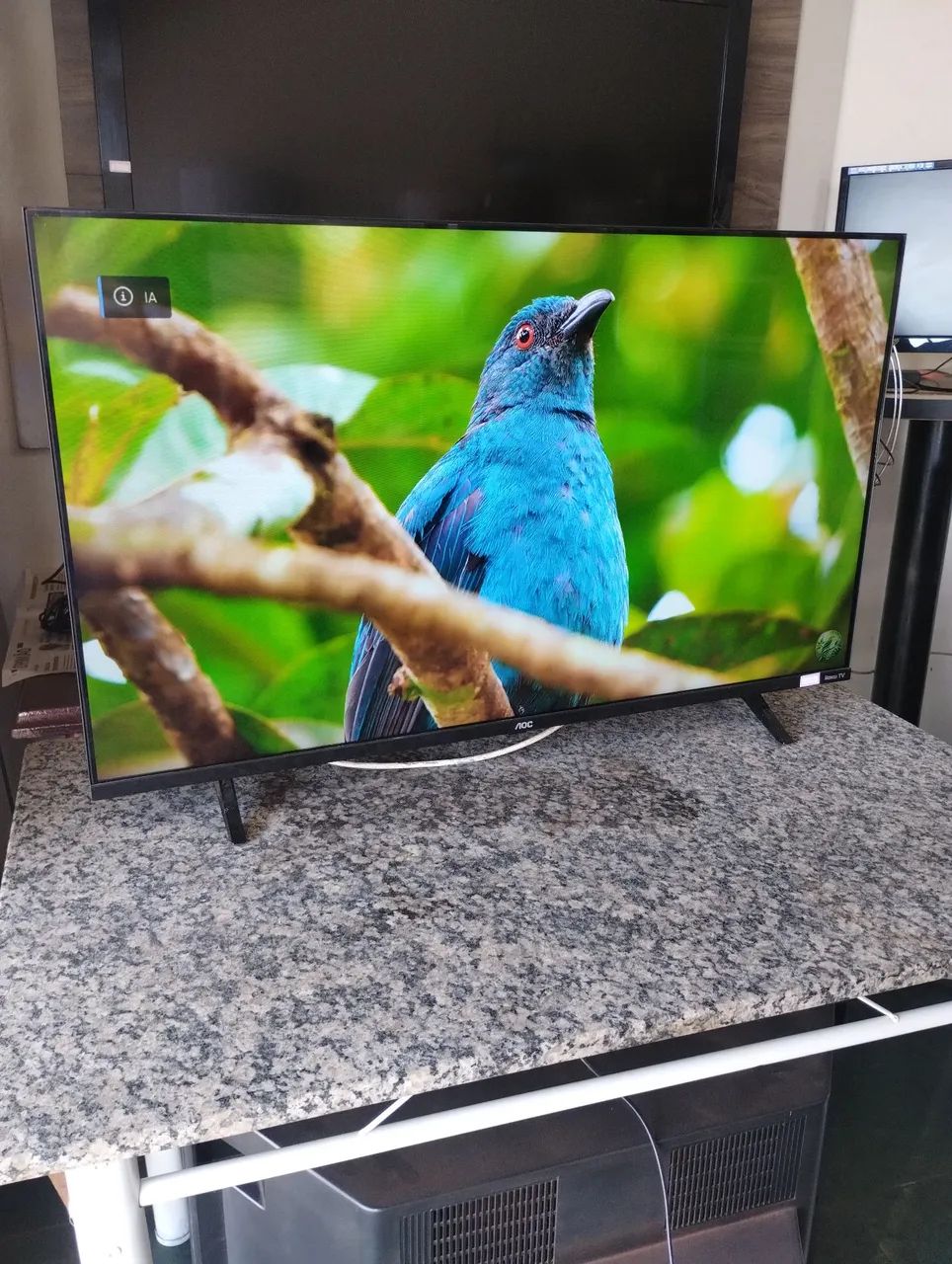 Smart TV 43" Roku AOC semi nova com nota fiscal  - Foto 2
