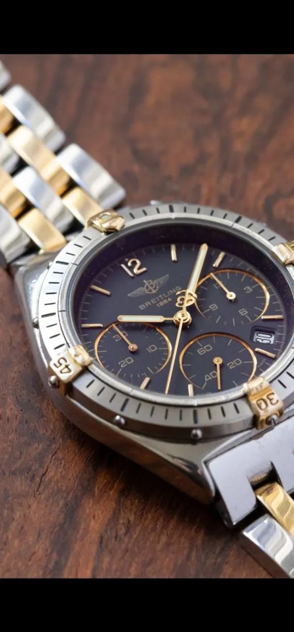 Breitling Sextant - aço e ouro  - Foto 4