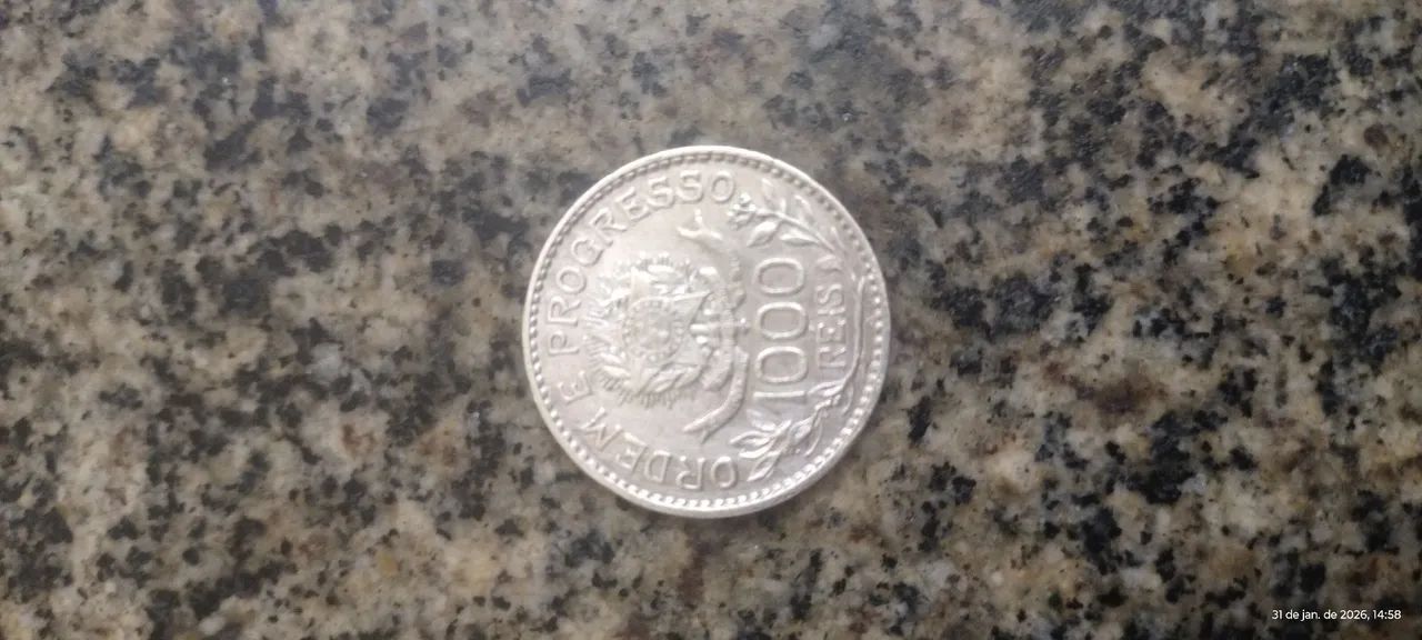 moeda ordem e progresso 1000 reis 1913 de prata 