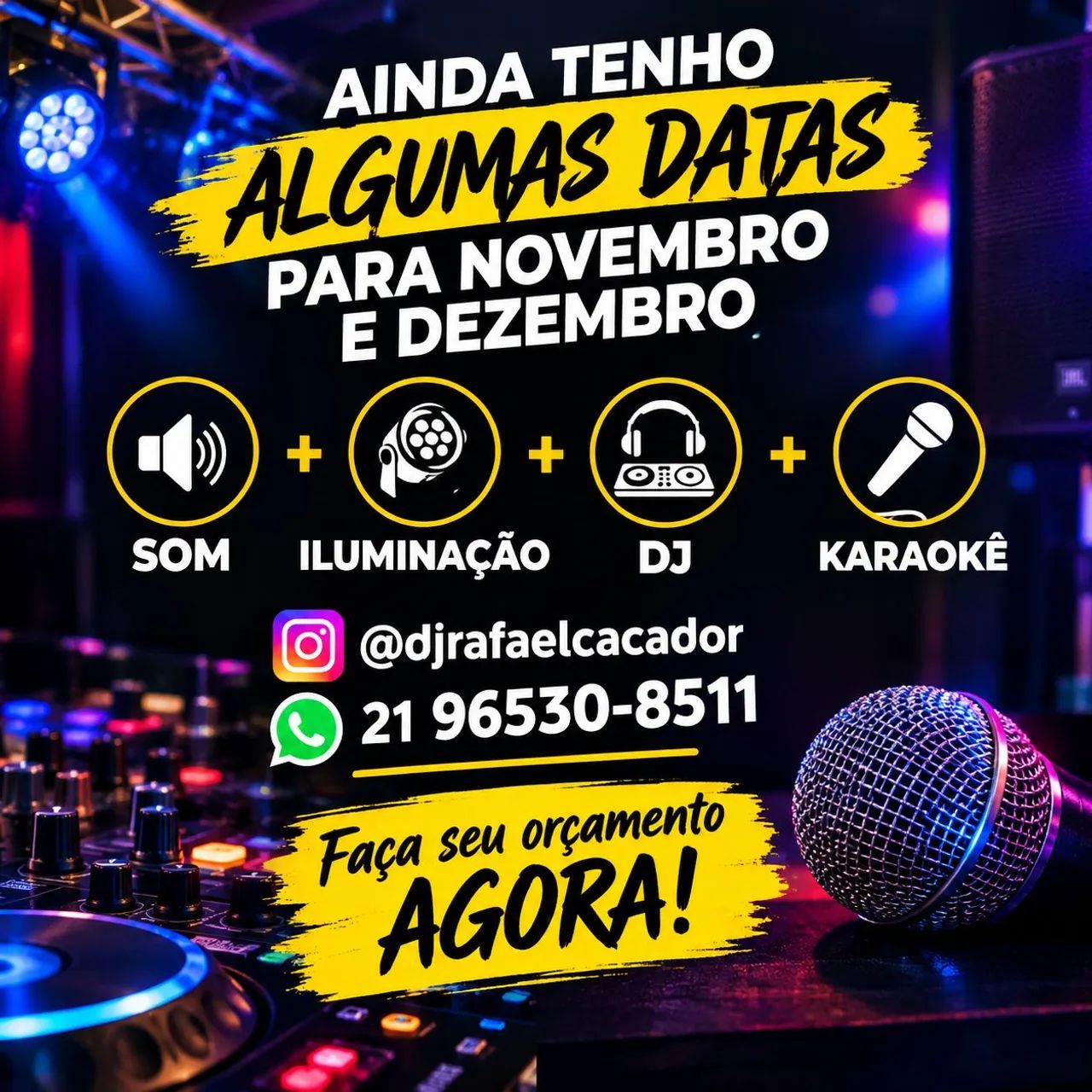 Som com DJ e karaokê 