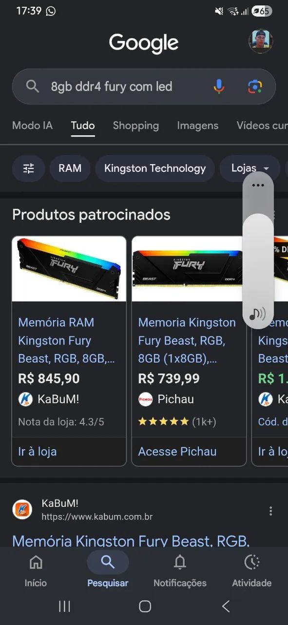 Troco Memória Ram Fury 8gb Ddr4 - Foto 3